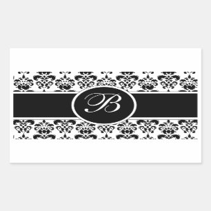 Black Damask Sticker