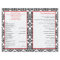 Black Damask with Poppy Red Wedding Program