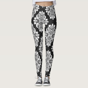 Black Damask Women's Leggings