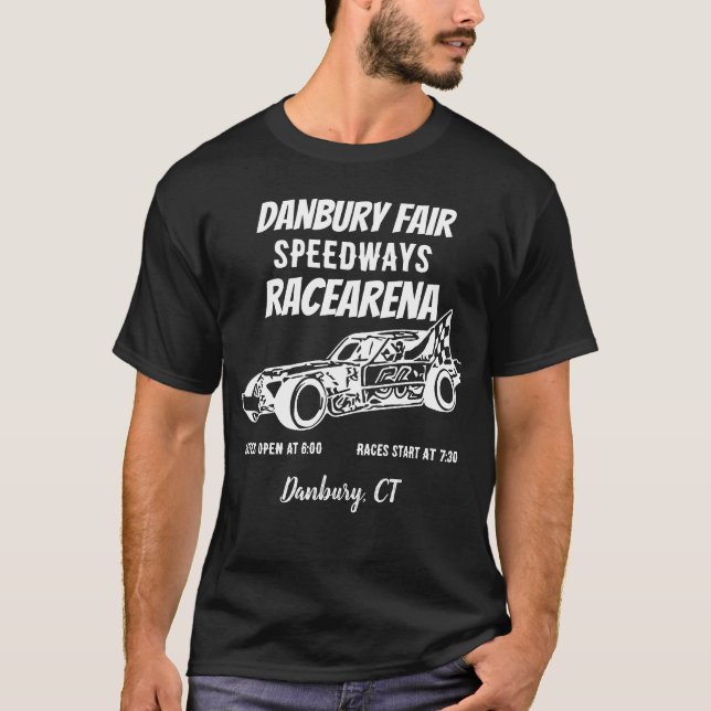 Black Danbury Fair Racearena Speedway 1-Sided Tee! T-Shirt (Front)