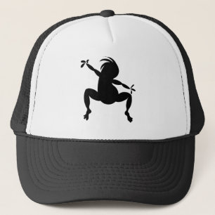 Black Dancing Kokopelli Trucker Hat