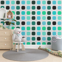 Black Dark Green Aqua Turquoise Blue Art Pattern