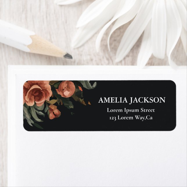 Black Dark moody Vintage Winter Bridal shower (Insitu)