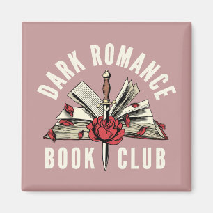 Black Dark Romance Book Club Floral Pink Gift Magnet