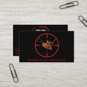 Black Dead Roach Pest Service 2 Sided Business Card