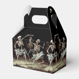 Black Death Dancing Skeletons Halloween Favor Box