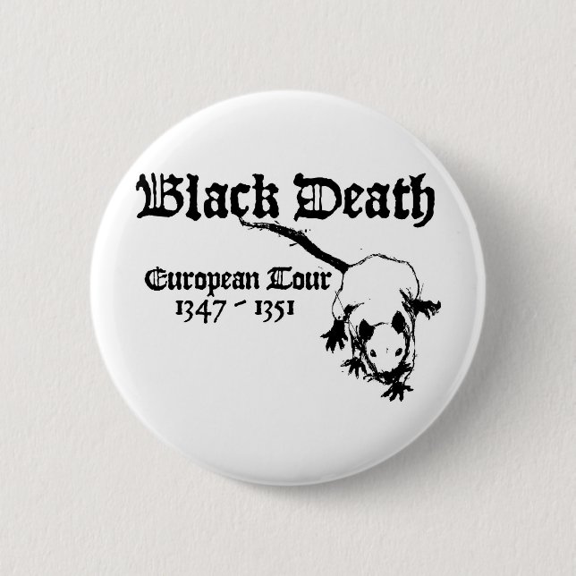 Black Death European Tour 2 Inch Round Button (Front)