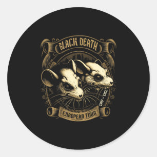 Black Death European Tour History Goth T Shirt  Classic Round Sticker