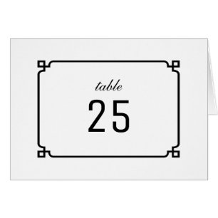 Black Deco Chic Table Number