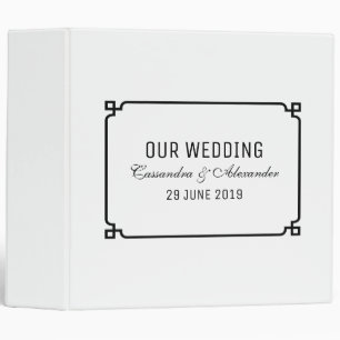 Black Deco Chic Wedding Binder