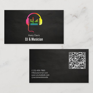 Black Deejay DJ Musician Singer Songwriter Music Business Card