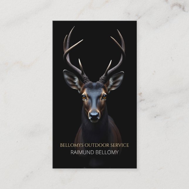 Black Deer Business Card (Front)