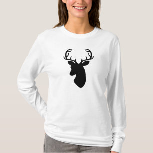 Black Deer Head Silhouette T-Shirt