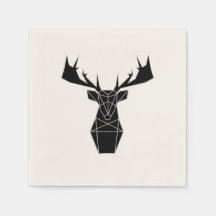 Black deer napkins