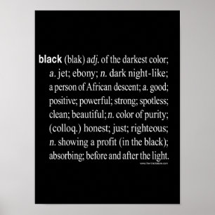 Black Defined: Poster (Matte) 12X16