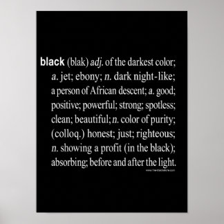 Black Defined: Poster (Matte) 12X16