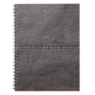 Black denim fabric. Fashion, textures and backgrou Notebook