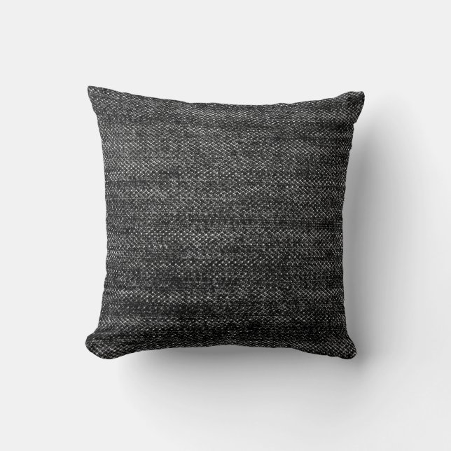 Black denim pillow (Front)