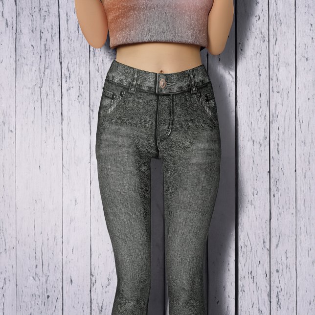 Black Denim Skinny Jeans Leggings (Creator Uploaded)