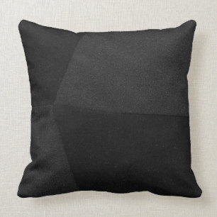 Black Denim Throw Pillow