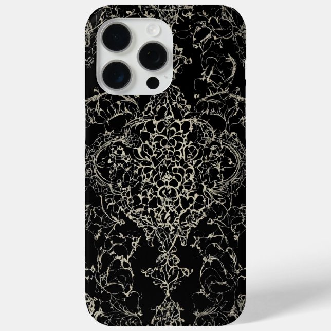 Black design iPhone Case Tough  (Back)