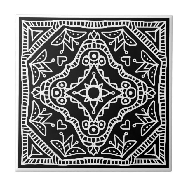 Black Design Tile (Front)