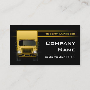 Black Design Yellow Truck Front Brighter_Custom4 Business Card