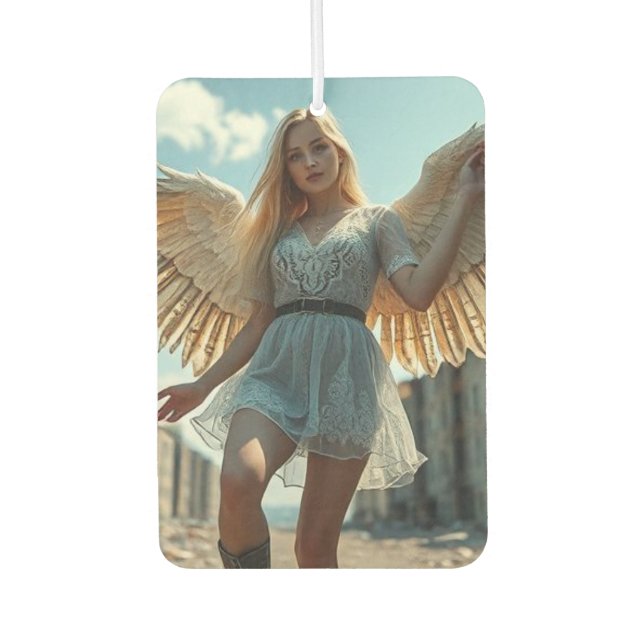 Black devil, white angel air freshener (Front)