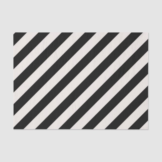 BLACK DIAGONAL STRIPE STRONG GRAPHIC Tissue Paper (Front)