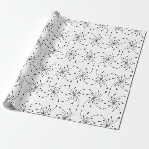 Black Diamond Burst Wrapping Paper