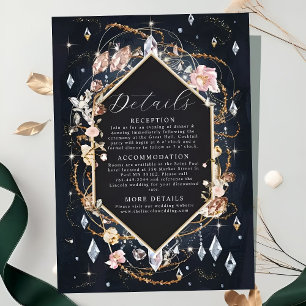 Black Diamond Decorated Luxury Wedding Enclosure Card