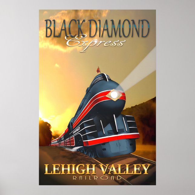 Black Diamond Express Train Travel Poster Original (Front)