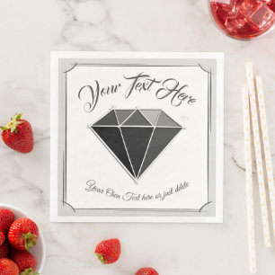 Black Diamond Gemstone Jewellery Napkin