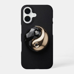 Black Diamond Gold Yin Yang For Dark Fashion iPhone 16 Case