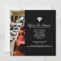 Black Diamond Jubilee Banquet Dinner Invitation