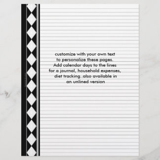 black diamond lined pages