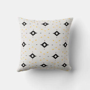 Black diamond shape throw pillow