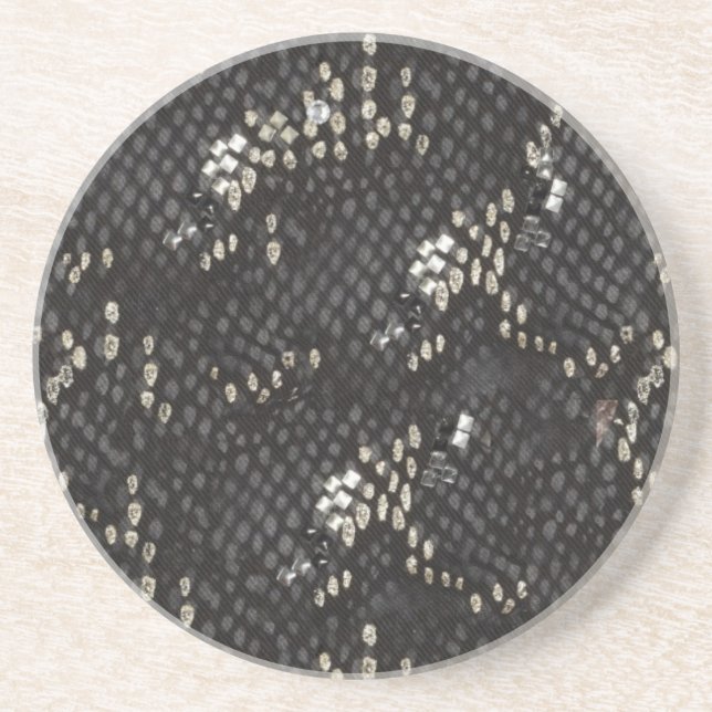 Black Diamond Snake Skin Coaster (Front)