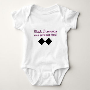 Black diamonds are a girls best friend baby bodysuit