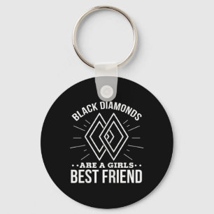 Black Diamonds Are A Girls Best Friend Skiing Ski  Keychain