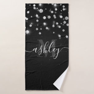 Black Diamonds Bath Towel