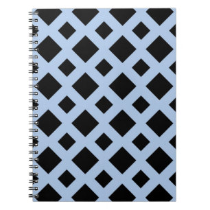 Black Diamonds on Light Blue Notebook