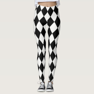 Black Diamonds On White Leggings