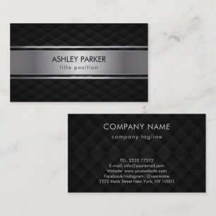 Black Diamonds Shapes Background  Business Card