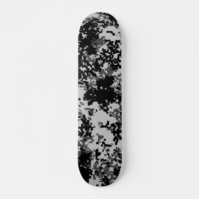 Black Digital Camouflage Skateboard Pro (Front)