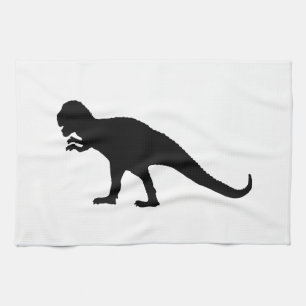 Black Dinosaur Kitchen Towel