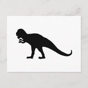 Black Dinosaur Postcard
