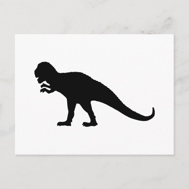 Black Dinosaur Postcard (Front)