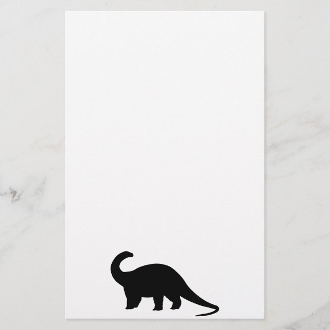 Black Dinosaur Stationery (Front)
