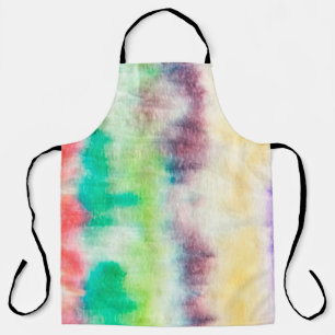 Black Dirty Art Paint. Shibori Pattern. Pink Brush Apron